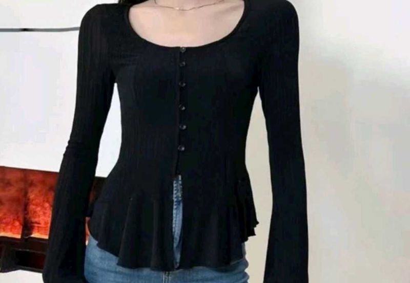 Long Sleeve Tops With Choker