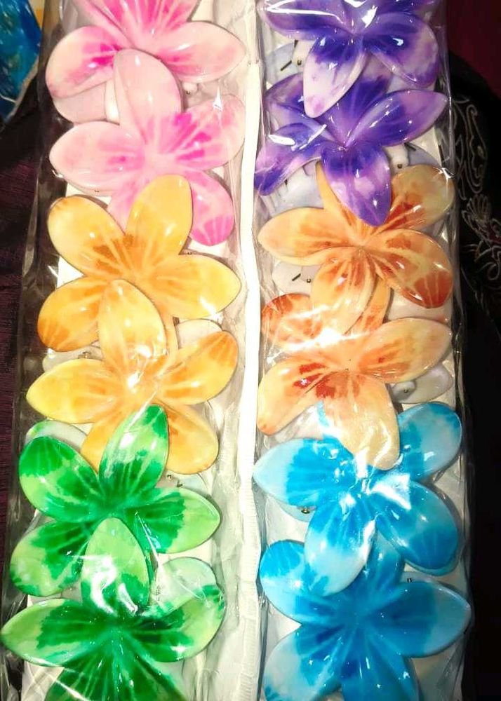 Floral Flower Hair Clips (12)