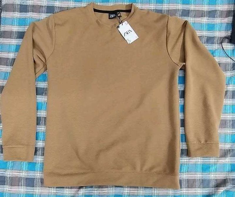 Zara Limited Edition Brown Textured Pullover