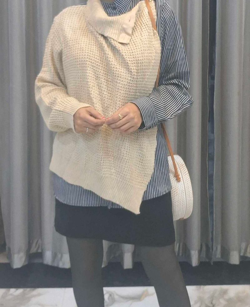 Stylish Asymmetric Knit Top