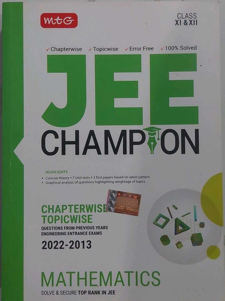 JEE CHAMPION MATHEMATICS PYQ