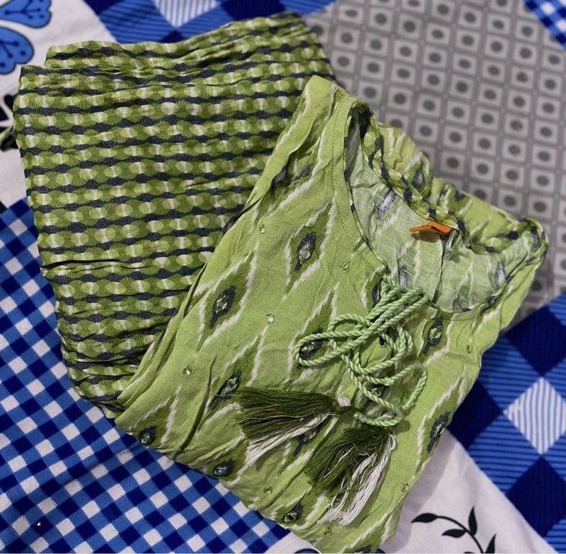 Green Kurta Set