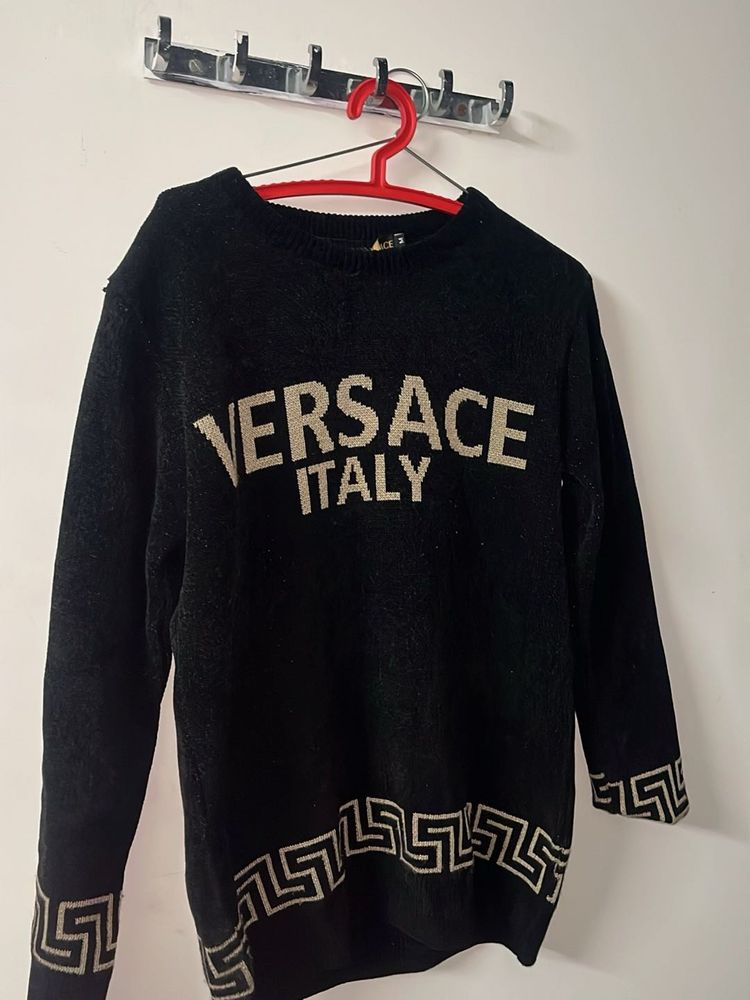 Versace Italy Black Sweater