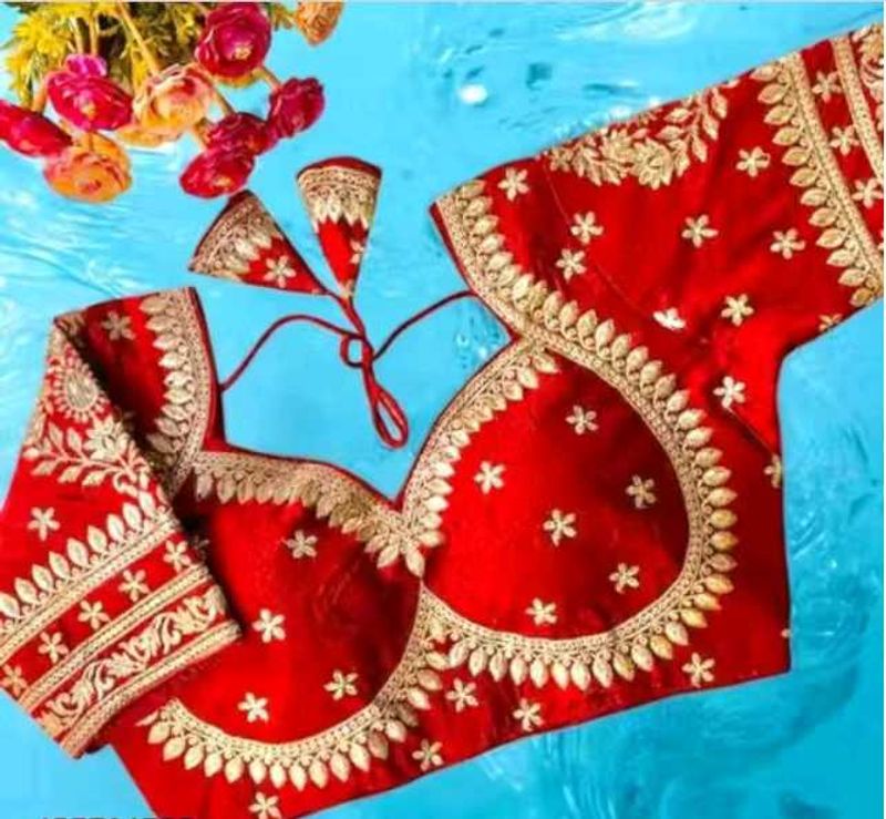Red Embroidered Blouse