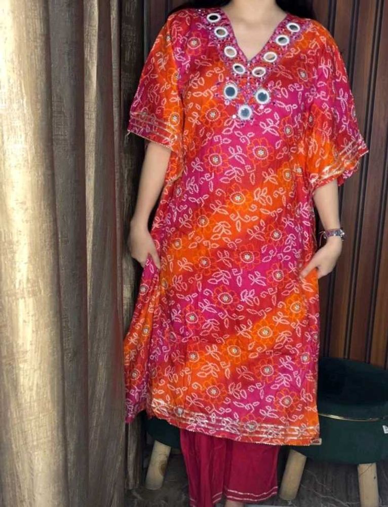 Colorful Kaftan Kurta Set