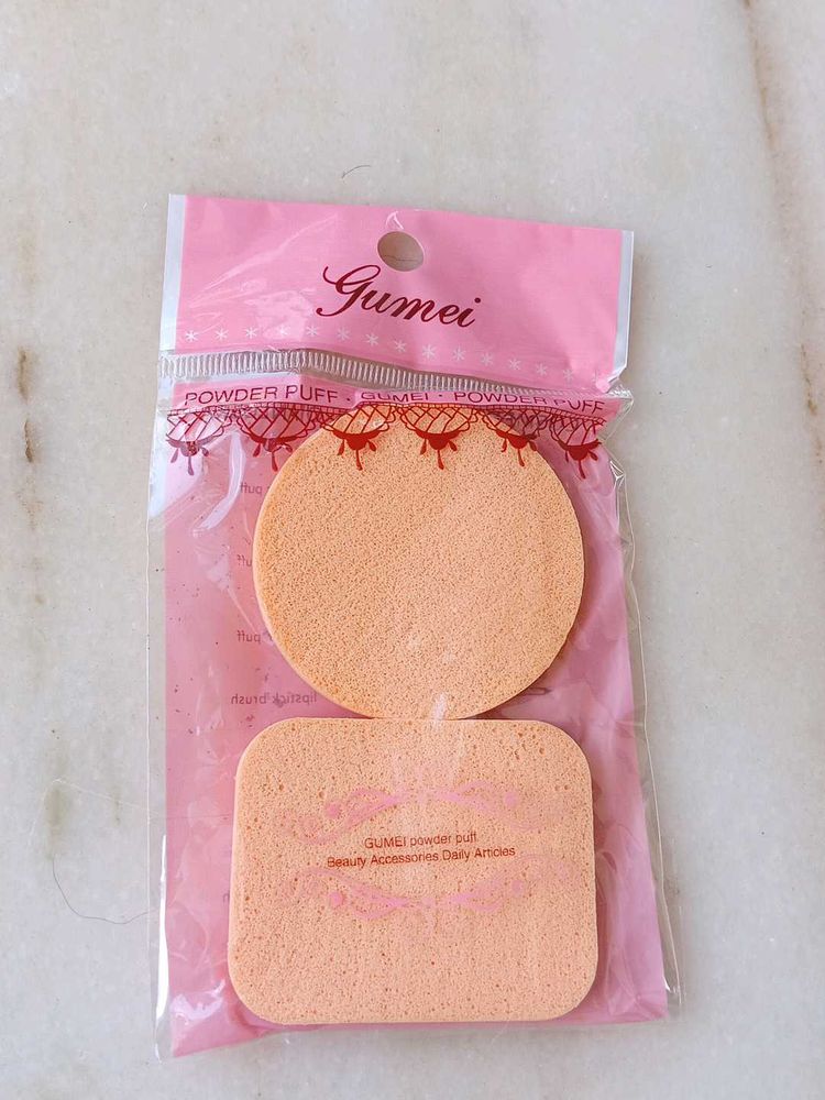 Gumei Powder Puff Set - Round &amp; Square