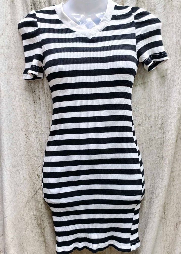 Striped Bodycon Mini Dress