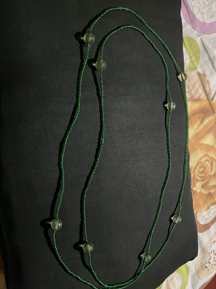 Green Beaded Body Chain