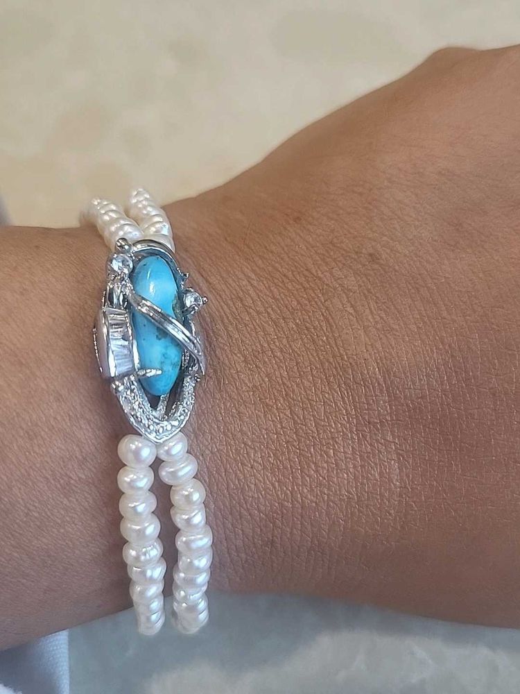 Pearl Turquoise Stone Bracelet