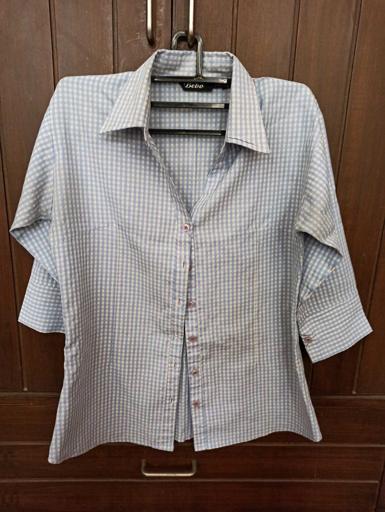 Checked Shirt 3/4 sleeve
