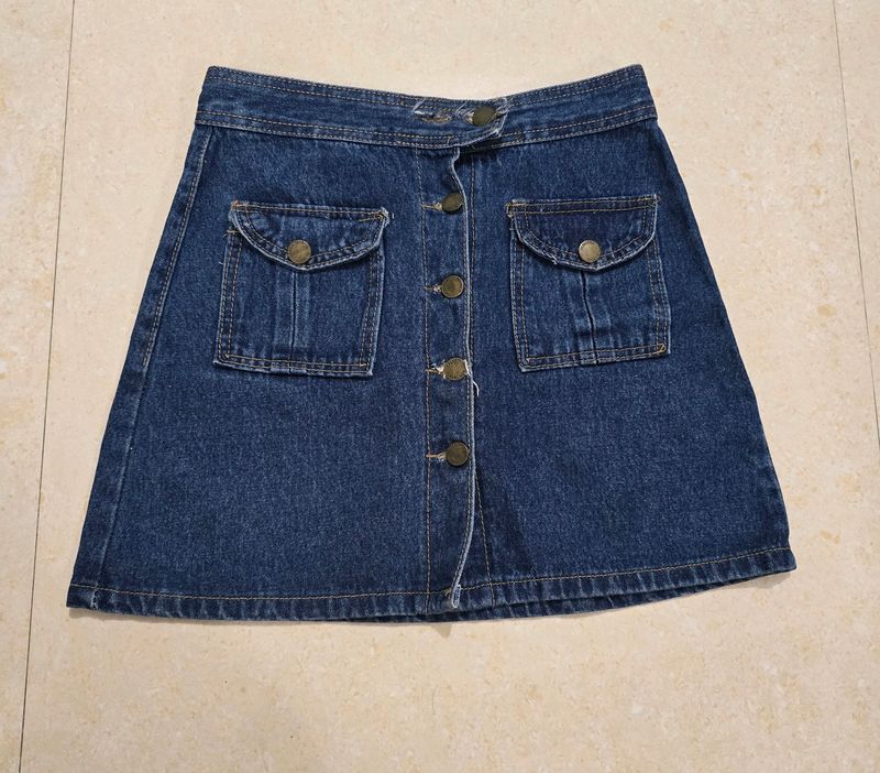 Denim Short Skirt
