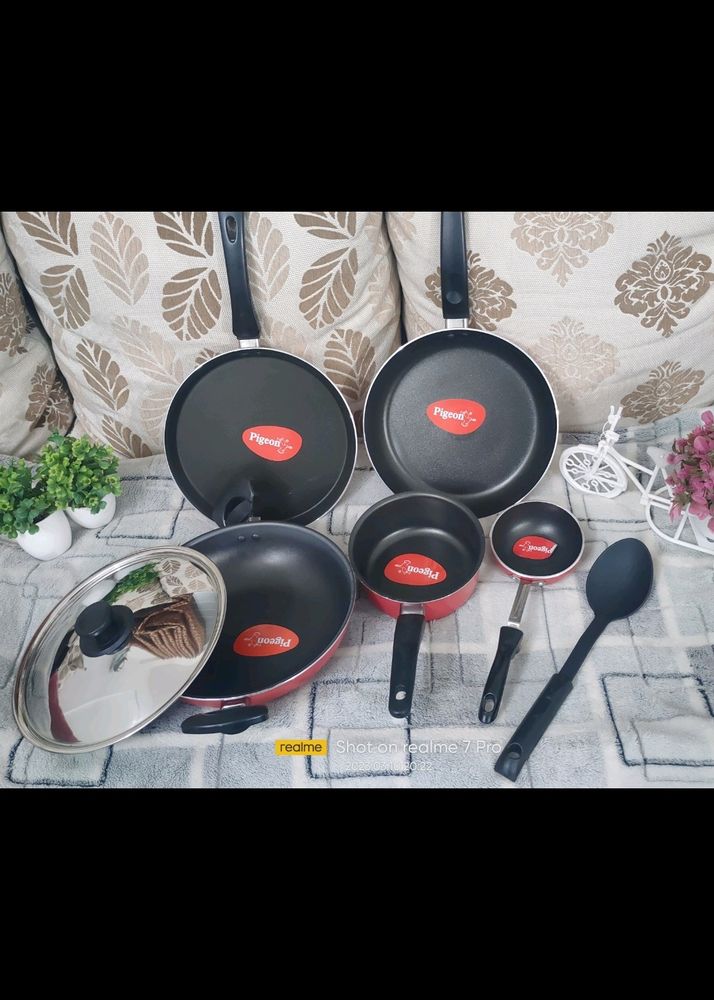 Pigeon Non-stick 7 Pieces Non-induction Cookware Set