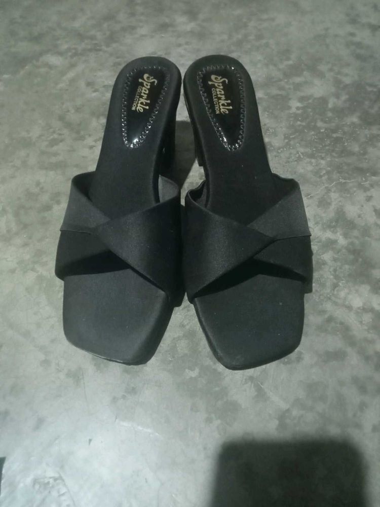 Black colour heels