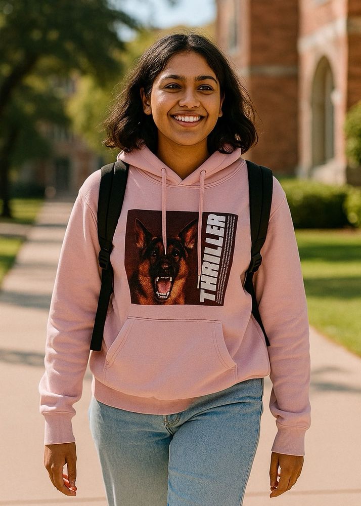Trending Pink &#34;Thriller&#34; Hoodie - Must-Have!