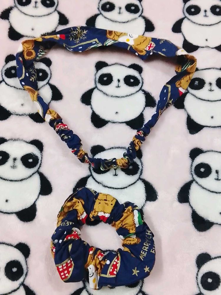 Handmade Christmas Headband &amp; Scrunchie Set