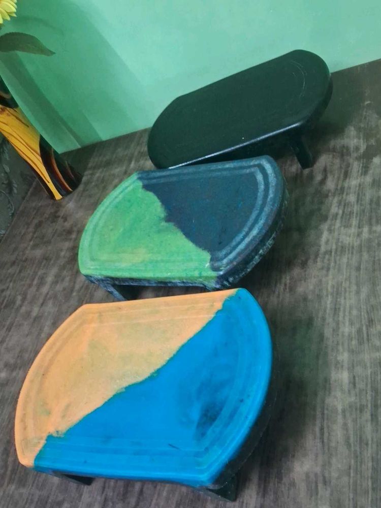 Decorative Painted Stands (Set of 3)