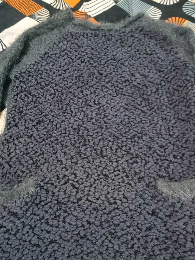 Cozy Grey Knit Sweater