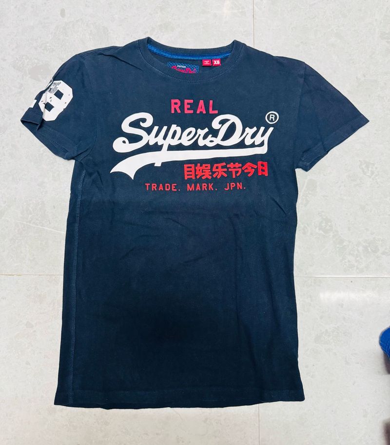 Super Dry Navy Blue T-Shirt
