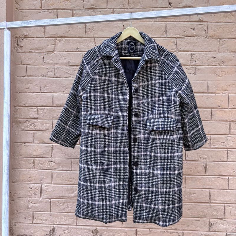 Plaid Girls Trench Coat