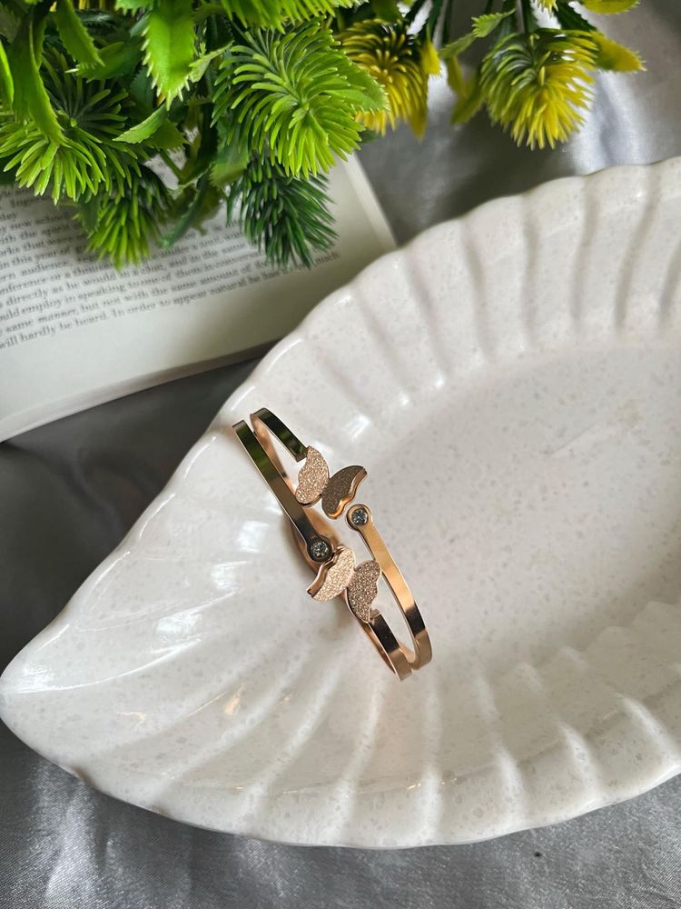 Stainless Steel Adjustable Butterfly Bracelet