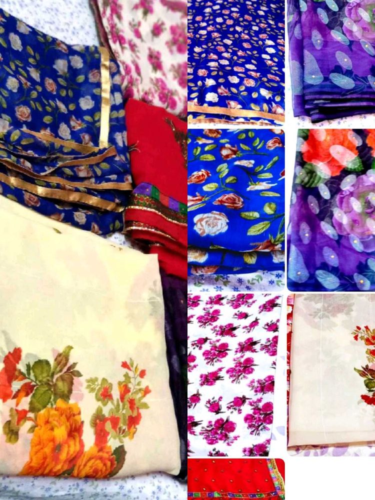 Elegant Floral Sarees