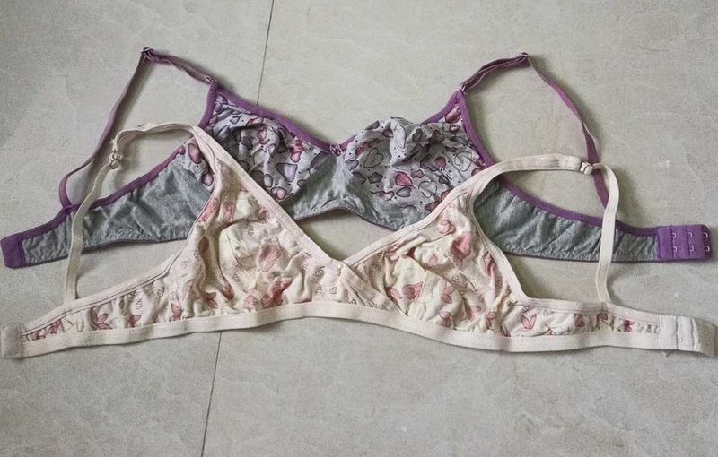 Floral Print Bras - Set of 2