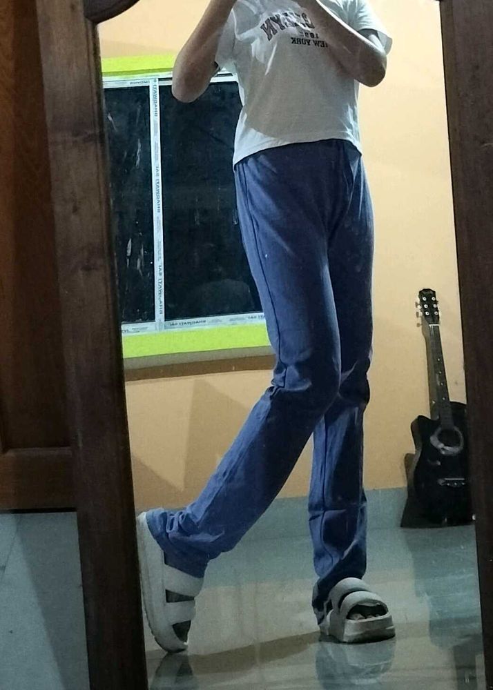 Blue Stretchable Trouser.