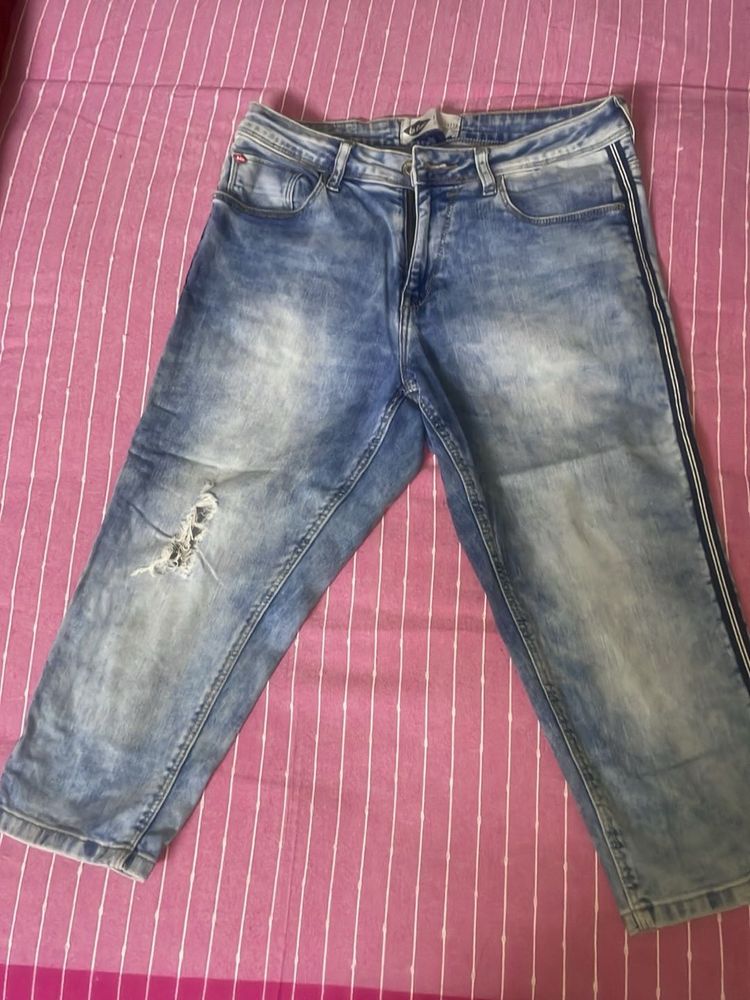 Lee Cooper Distressed  Denim Capris