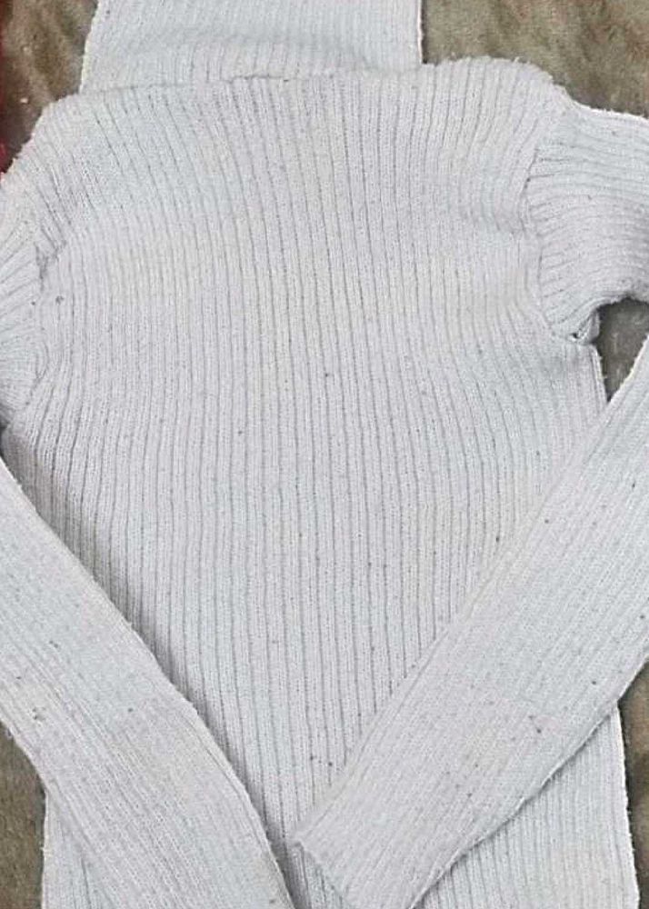 White High Neck Sweater Turtleneck 2-6 Years Kids