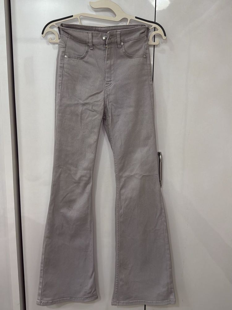 Grey Flared Jeans