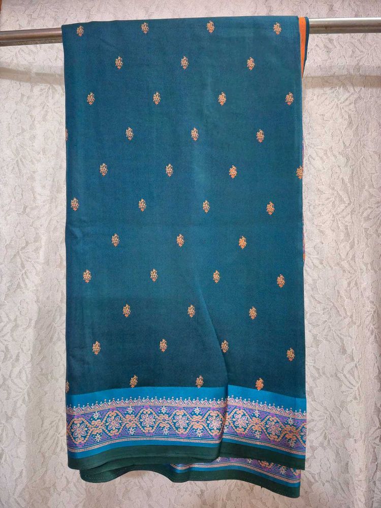 Elegant Teal Saree