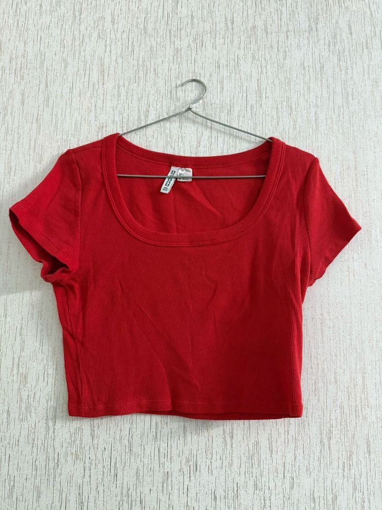 Red Crop Top