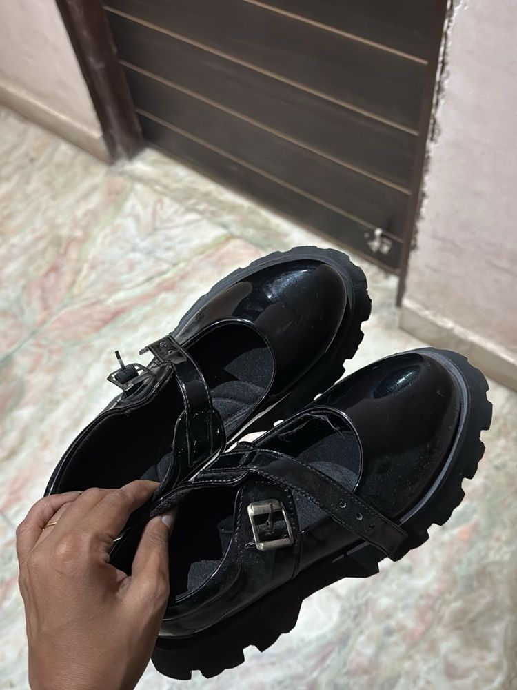 Black Mary Jane Platform Shoes