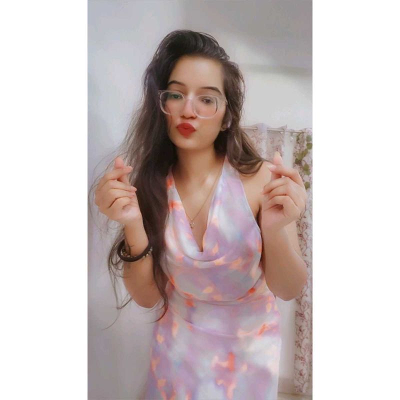 Digital Tie-Dye Cowl Neck Mini Dress