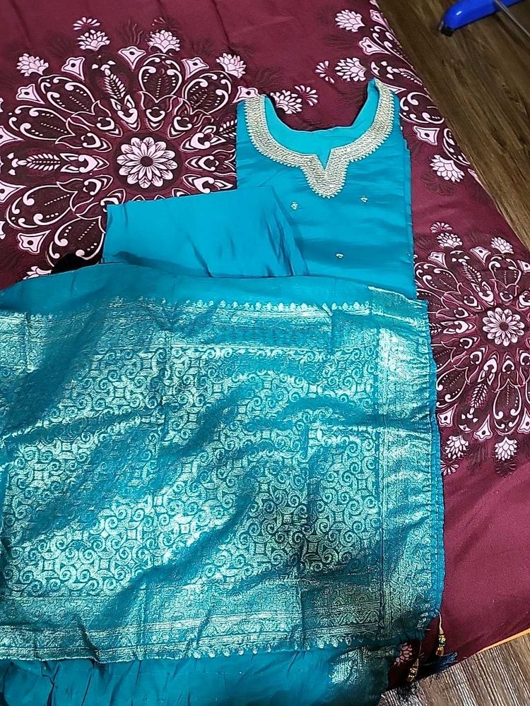 Teal Kurta Set &amp; Dupatta