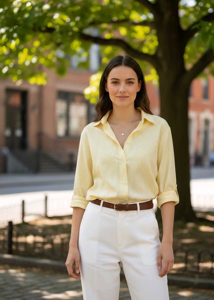 Yellow Button-Down Shirt