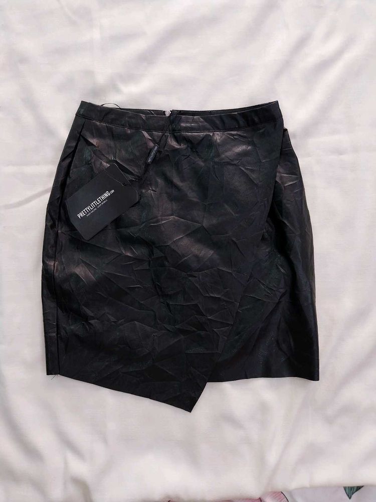 Asymmetrical Leather Mini skirt  Gothic Pintresty