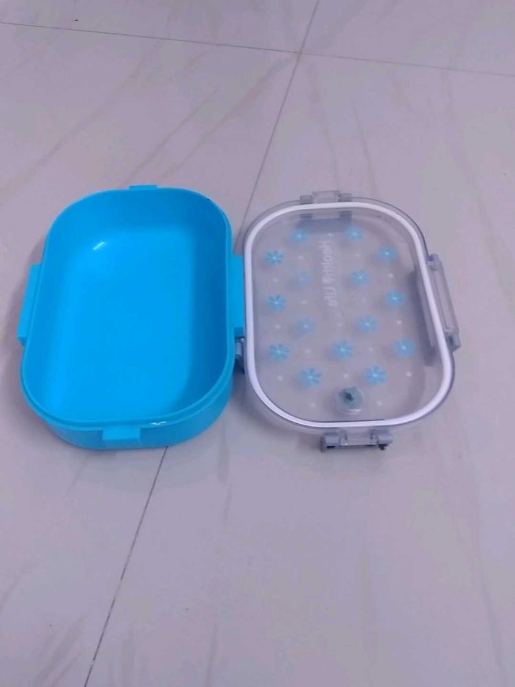 Blue Lunch Box,used