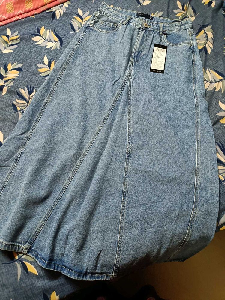DENIM A-LINE SKIRT
