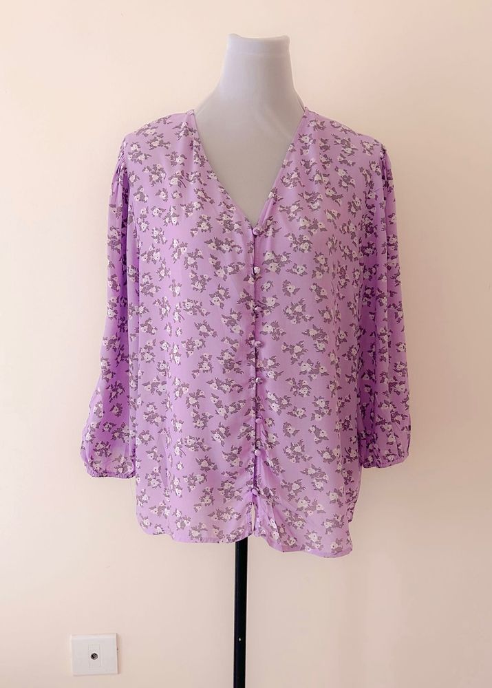 100% COTTON FLORAL TOP