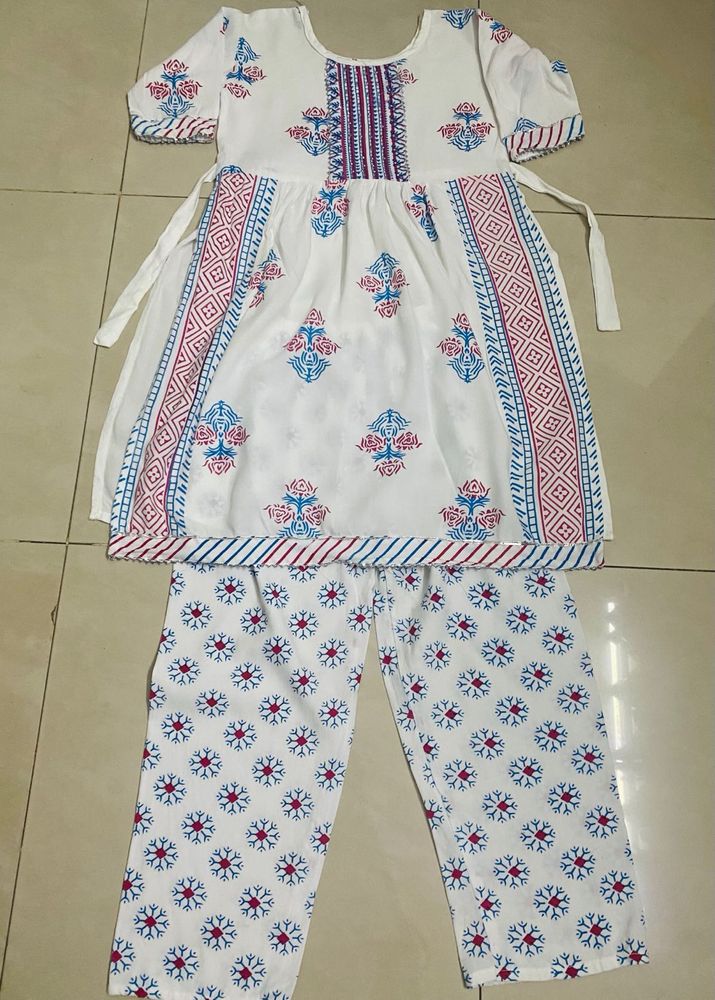 Kids Kurti Plazo Set(7-8)