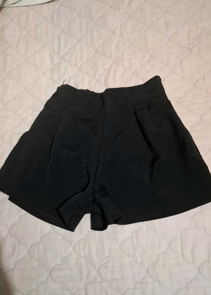 Black High-Waisted Shorts