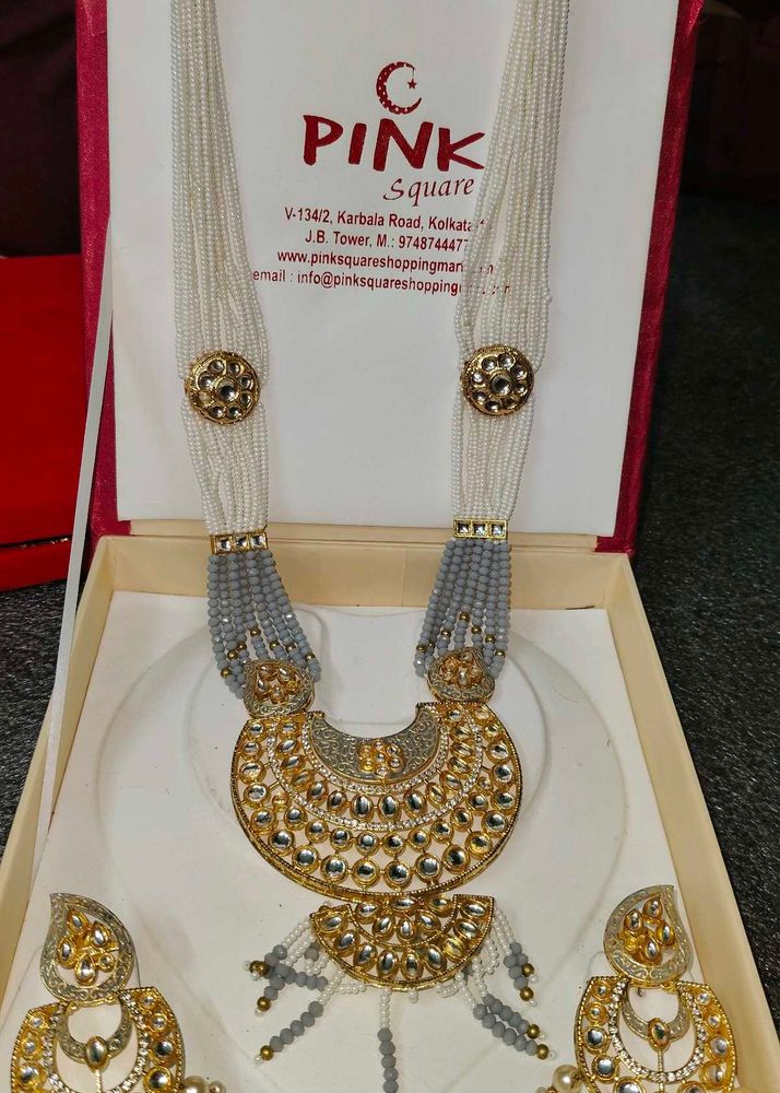 Long Moti Kundan Set