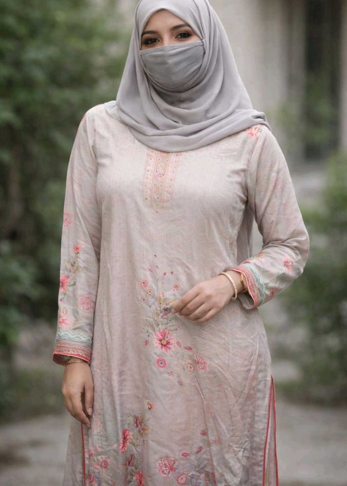 Floral Print Women's Kurta with salwar