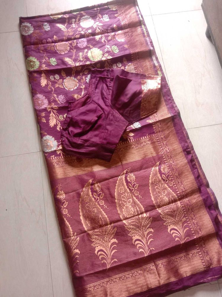 Wedding Saree With Matching Blouse
