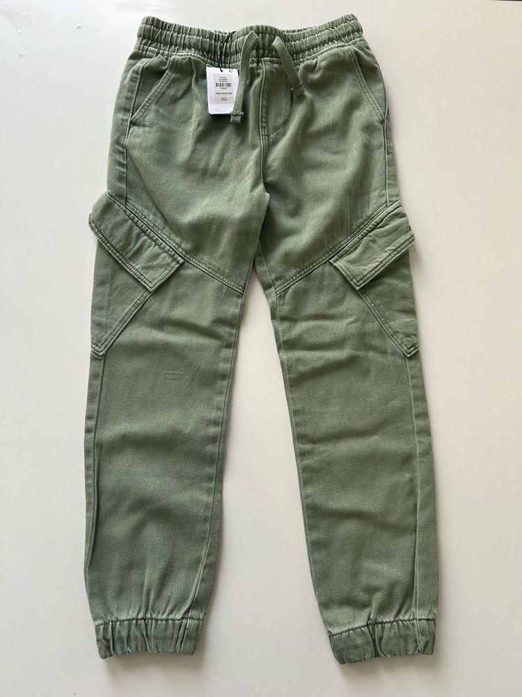 Kids Olive Cargo Pants
