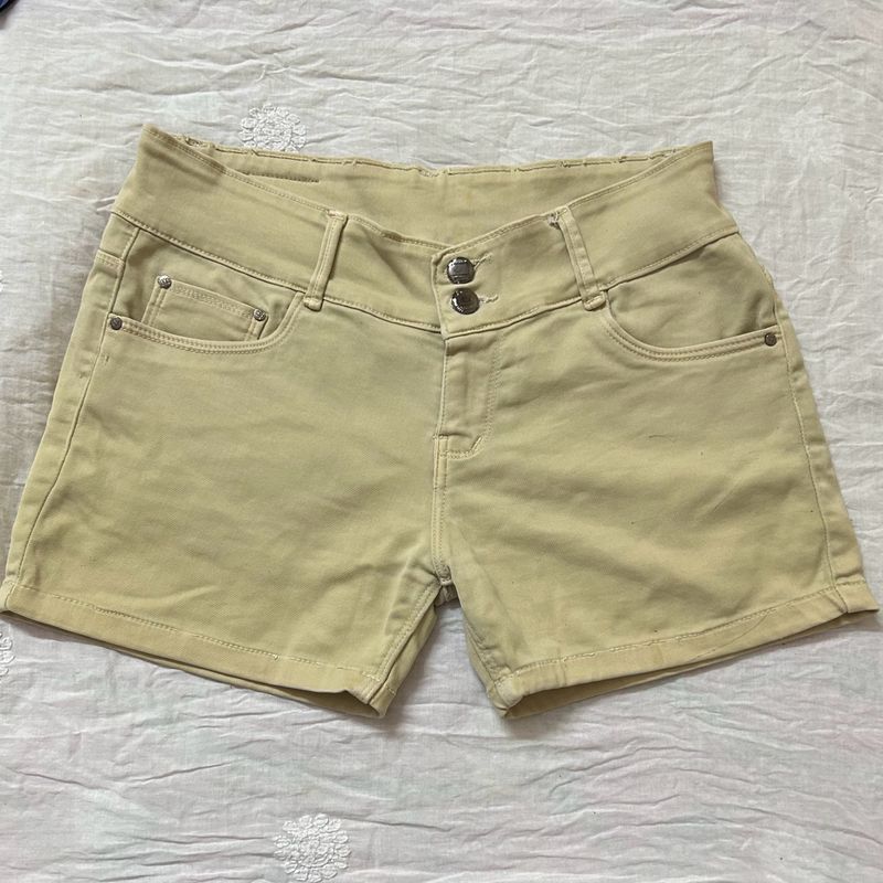 Cream White Shorts