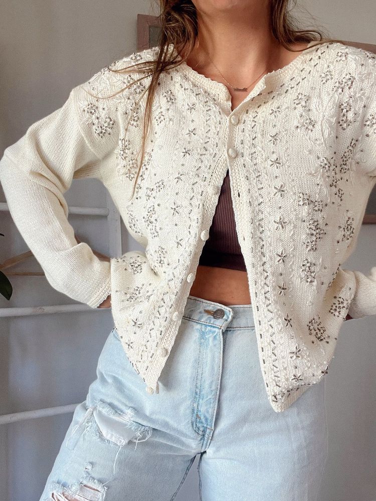 Vintage Embellished Cardigan