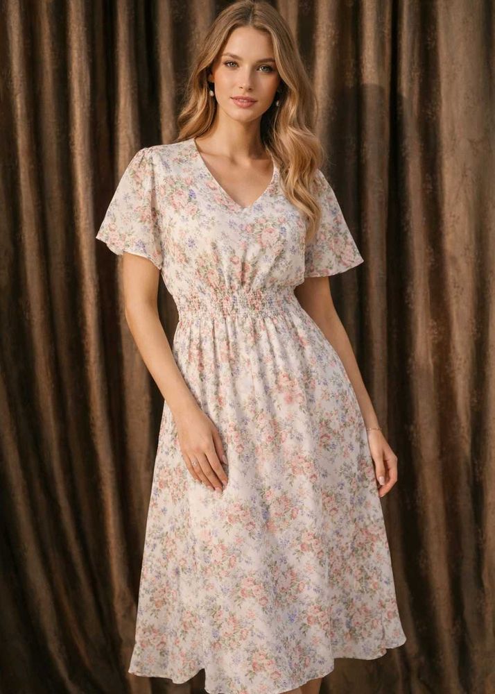 Floral Print Midi Dress