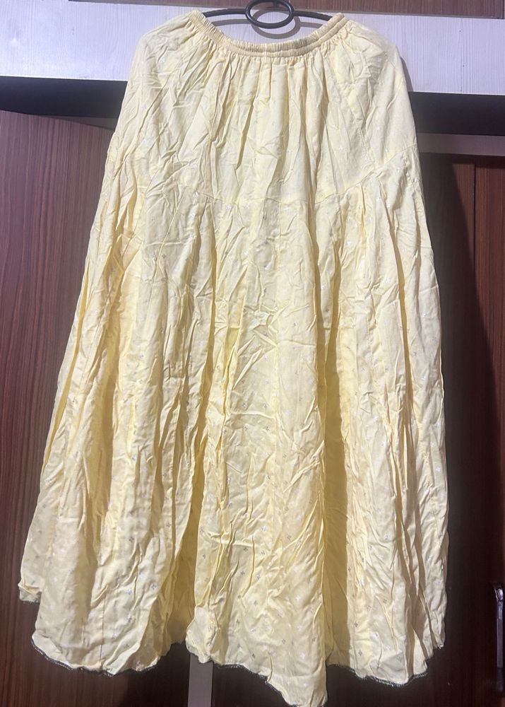 Yellow Ethnic Skirt